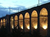 PKP wiadukt iluminacja