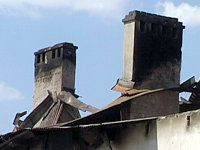 komin pożar