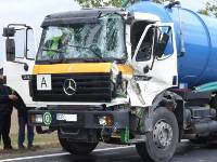 tir beczkowóz kolizja zebrzydowa