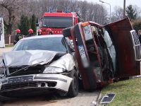 wypadek orzeszkowej łąkowa mercedes skoda