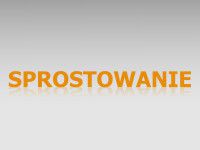 sprostowanie