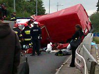 bus wypadek okmiany