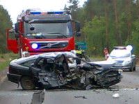 kolizja policja trzebień