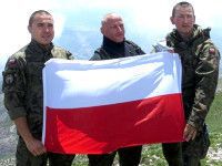 żołnierz flaga szczyt