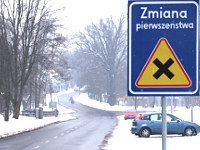 znak zmiana pierwszeństwa śluzowa