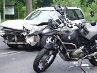 motocykl auto kolizja