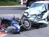 motocykl auto wypadek kościuszki