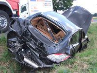 porsche wypadek tomaszów wrak
