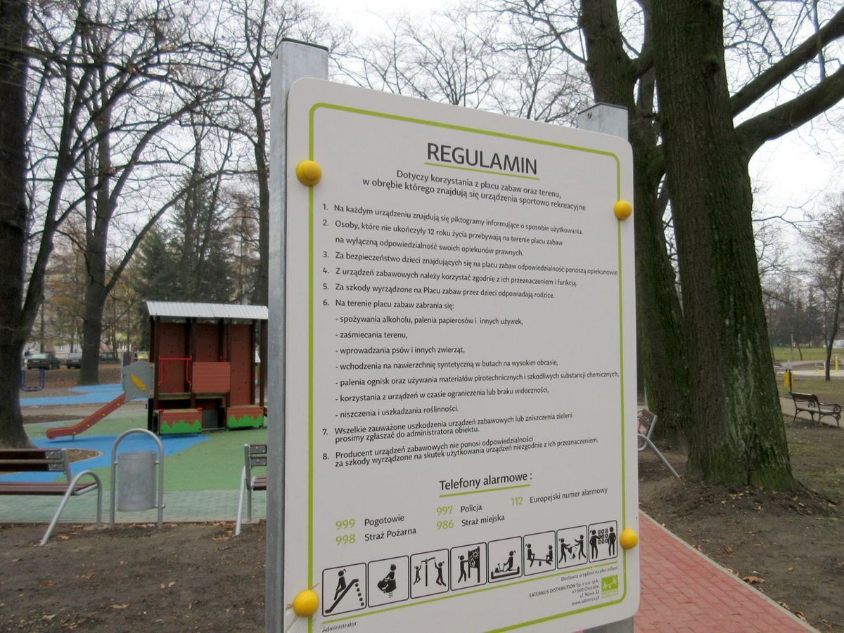regulamin tablica park