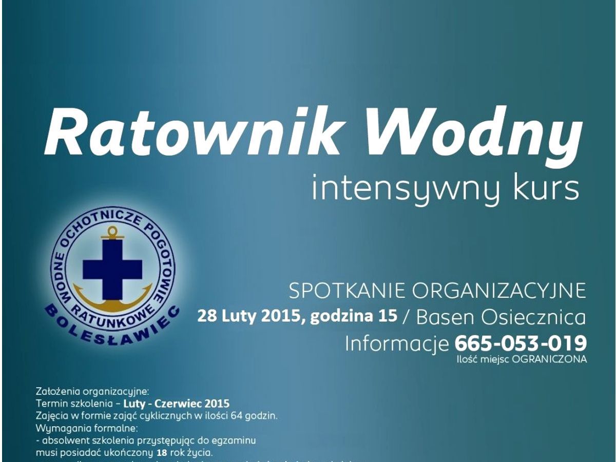 kurs ratownik wopr plakat