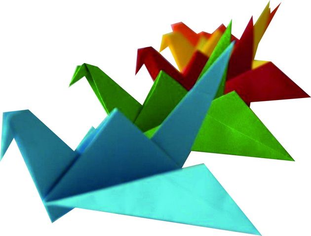papier ptak żuraw