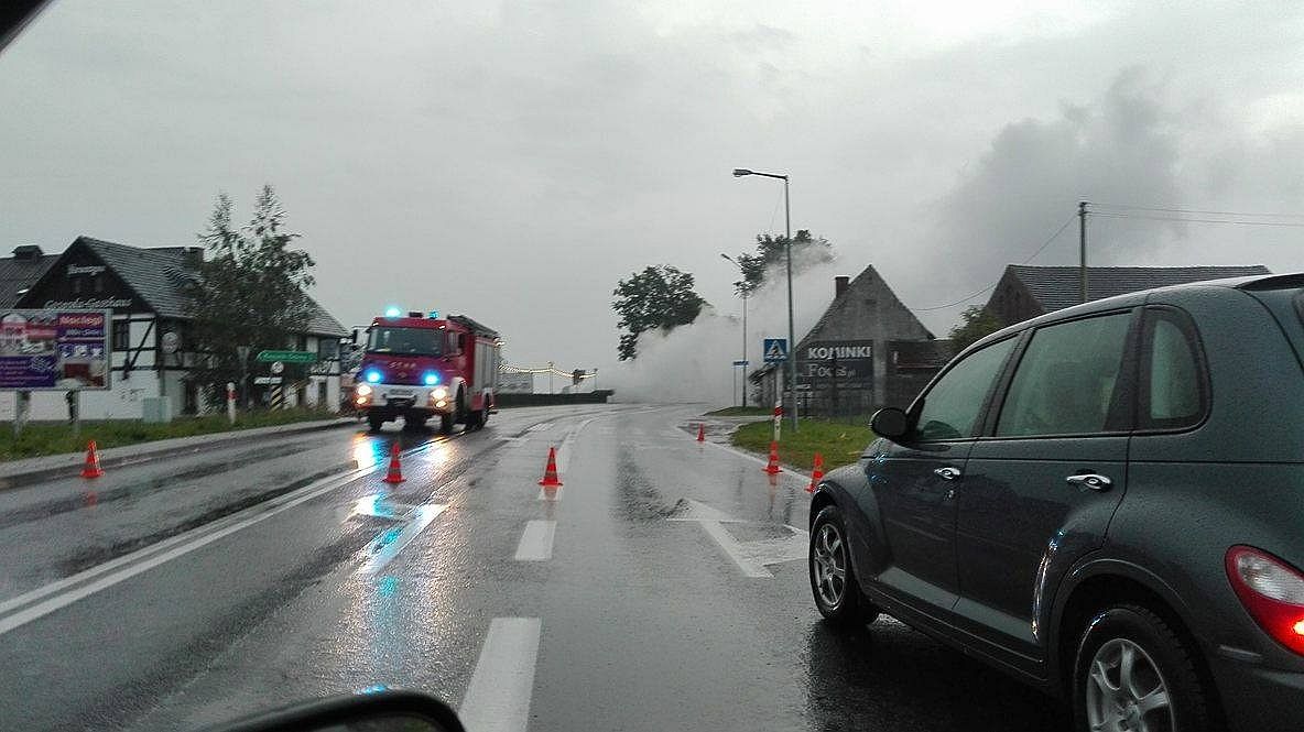 pożar auto kruszyna