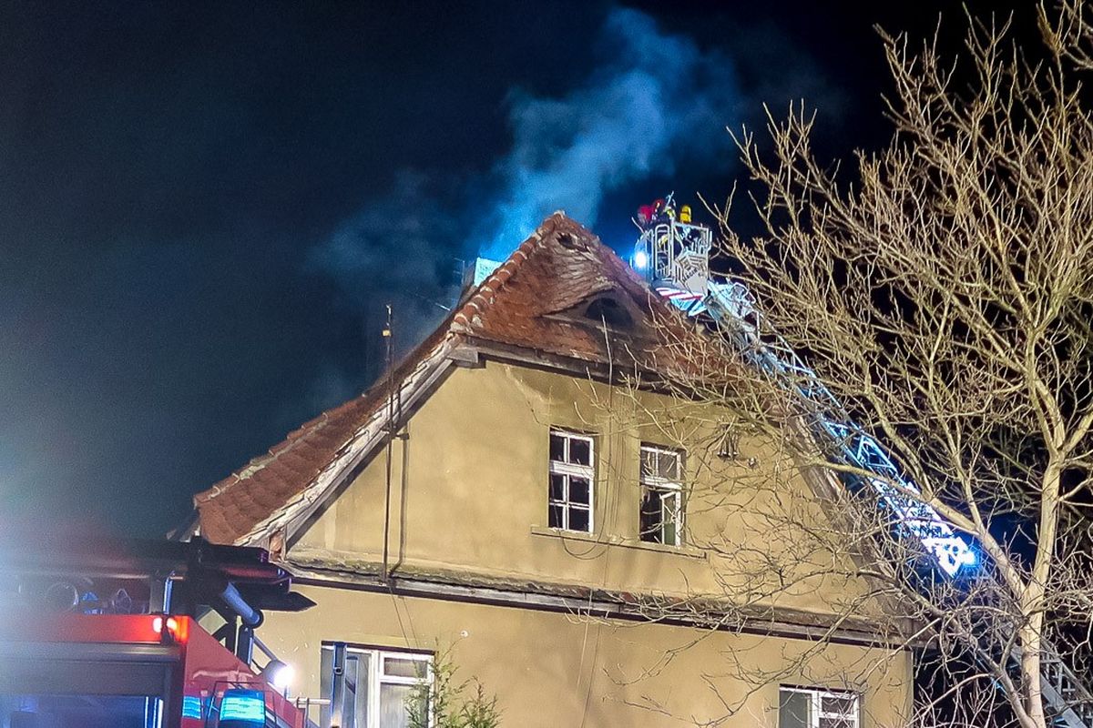pożar budynek