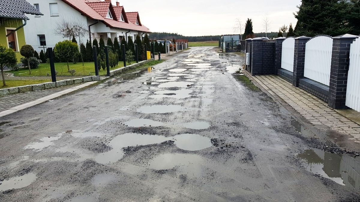 droga  dziury  grabowa