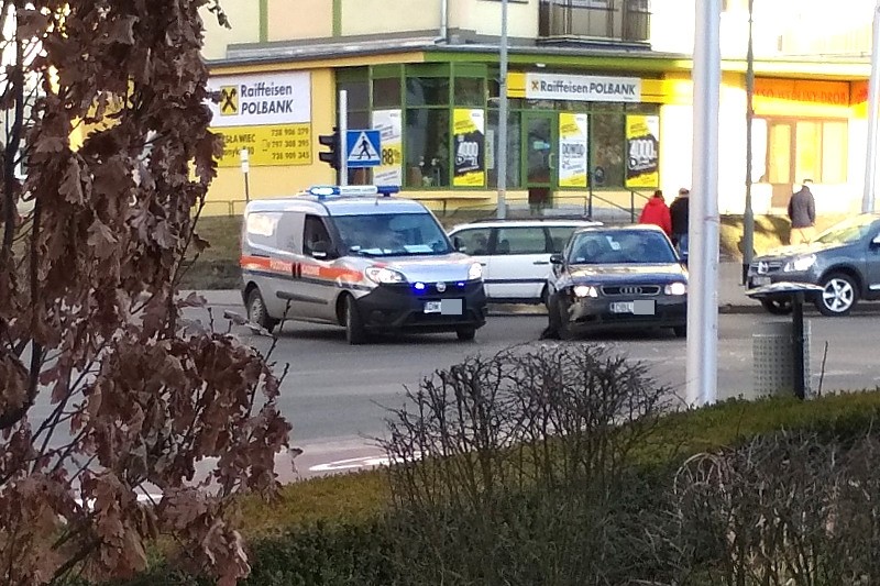 zderzenie  audi  fiat