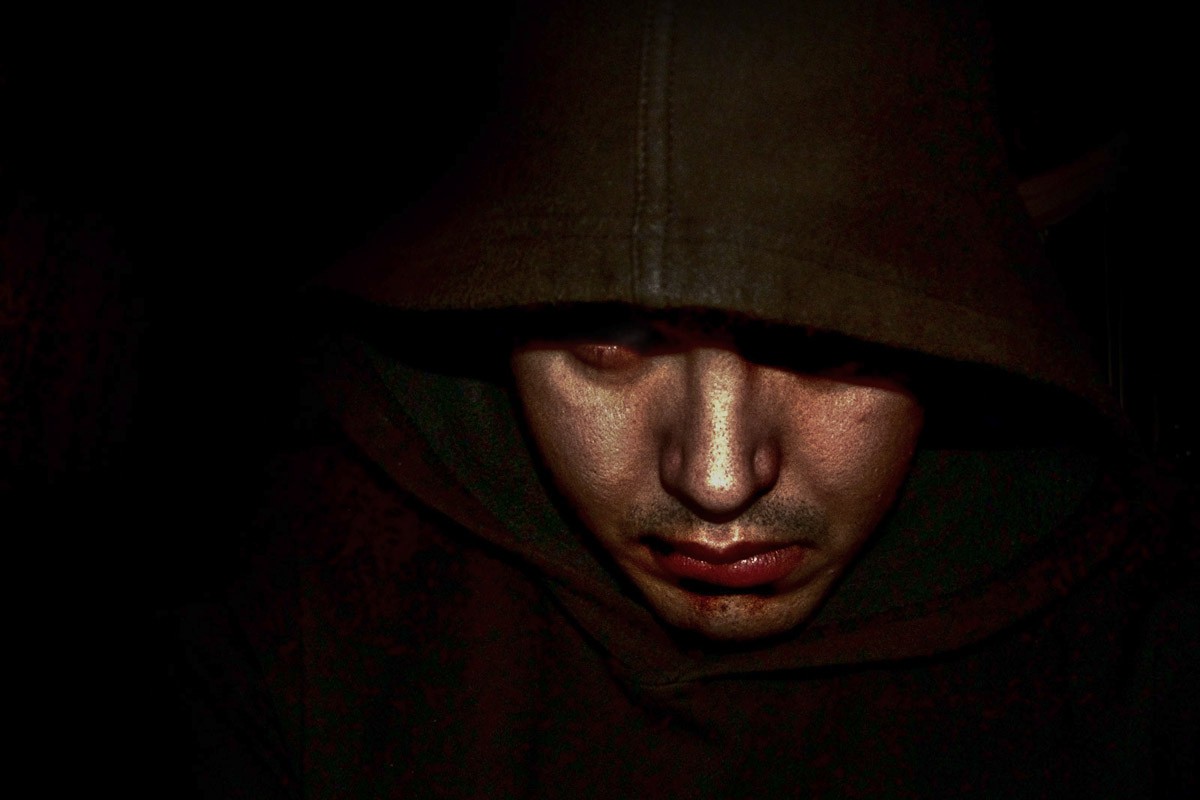 man in a hood