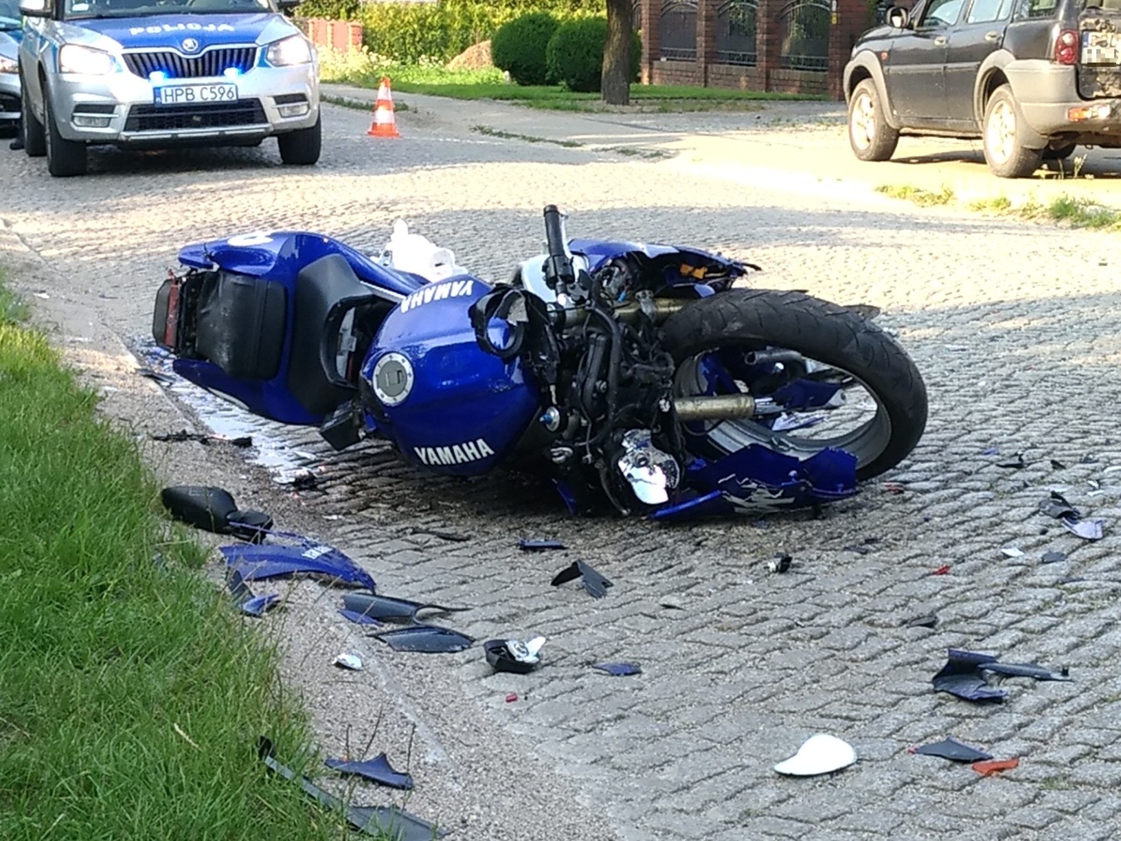 wypadek motocyklista bożejowice