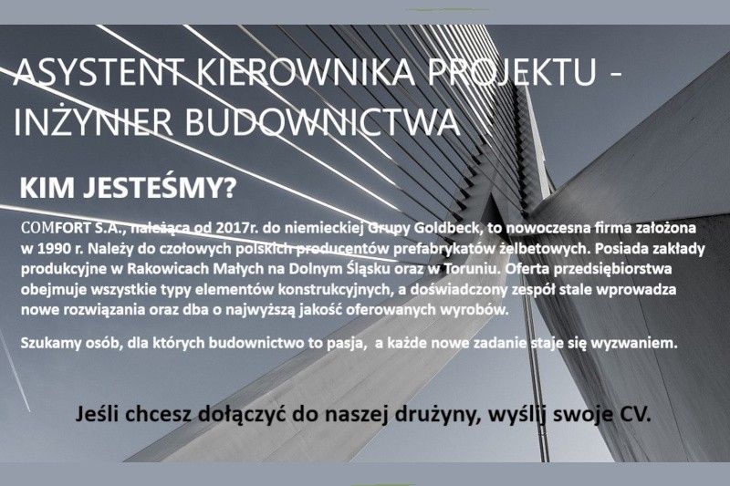 пропозиція роботи Comfort