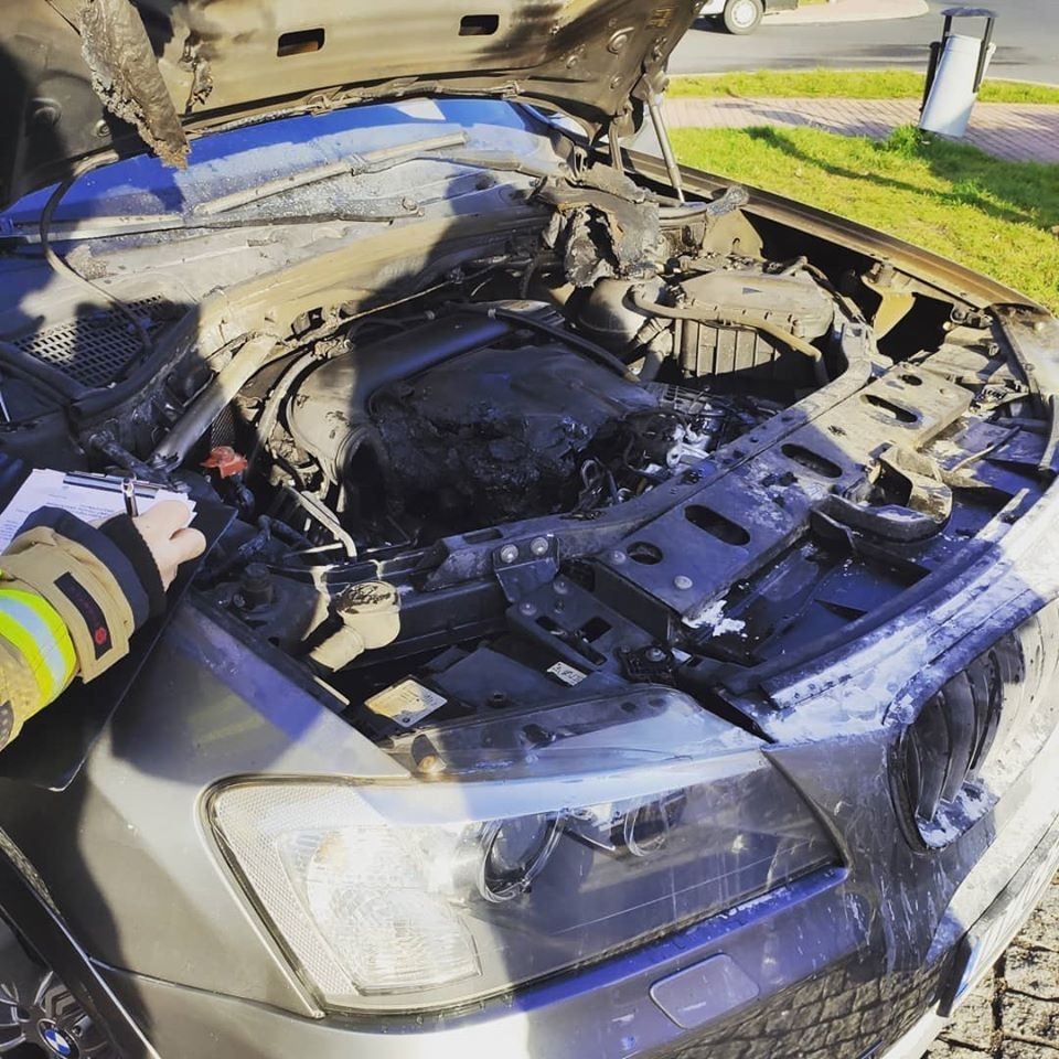 bmw pożar a4