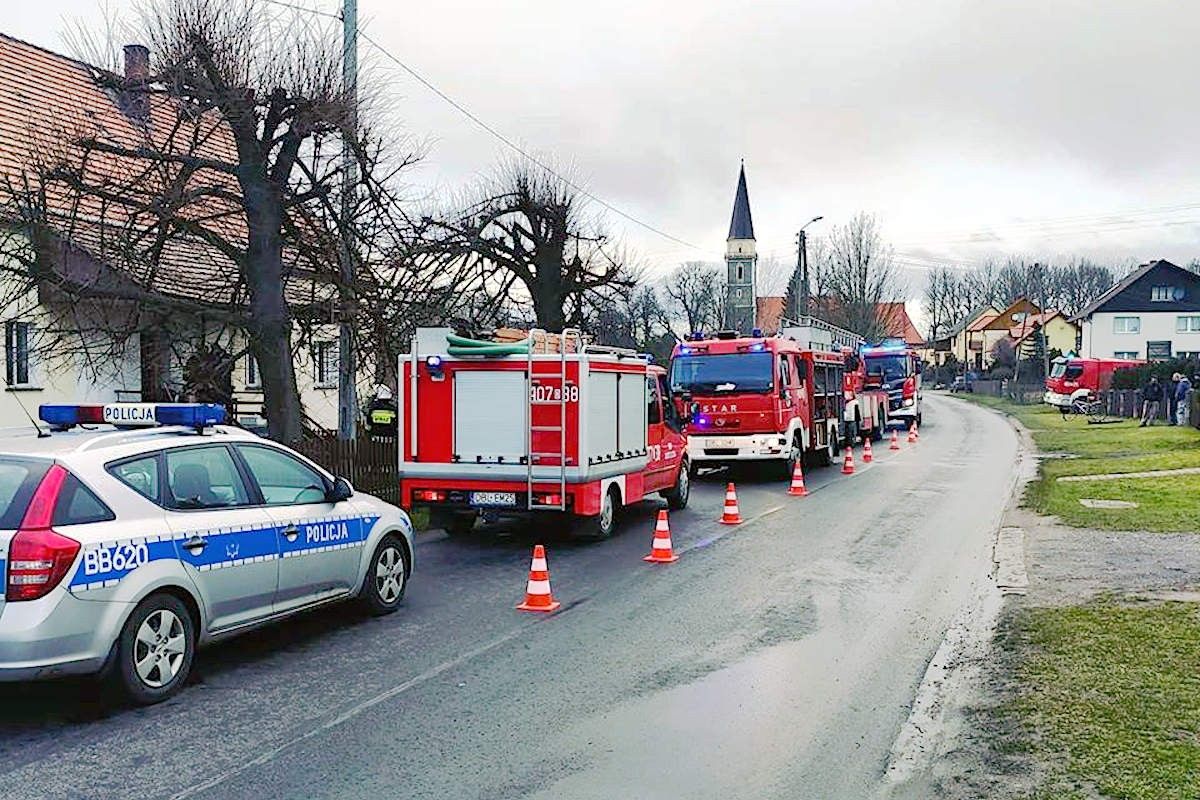 pożar gościszów auto