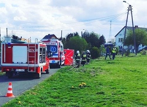 gościszów traktor wypadek