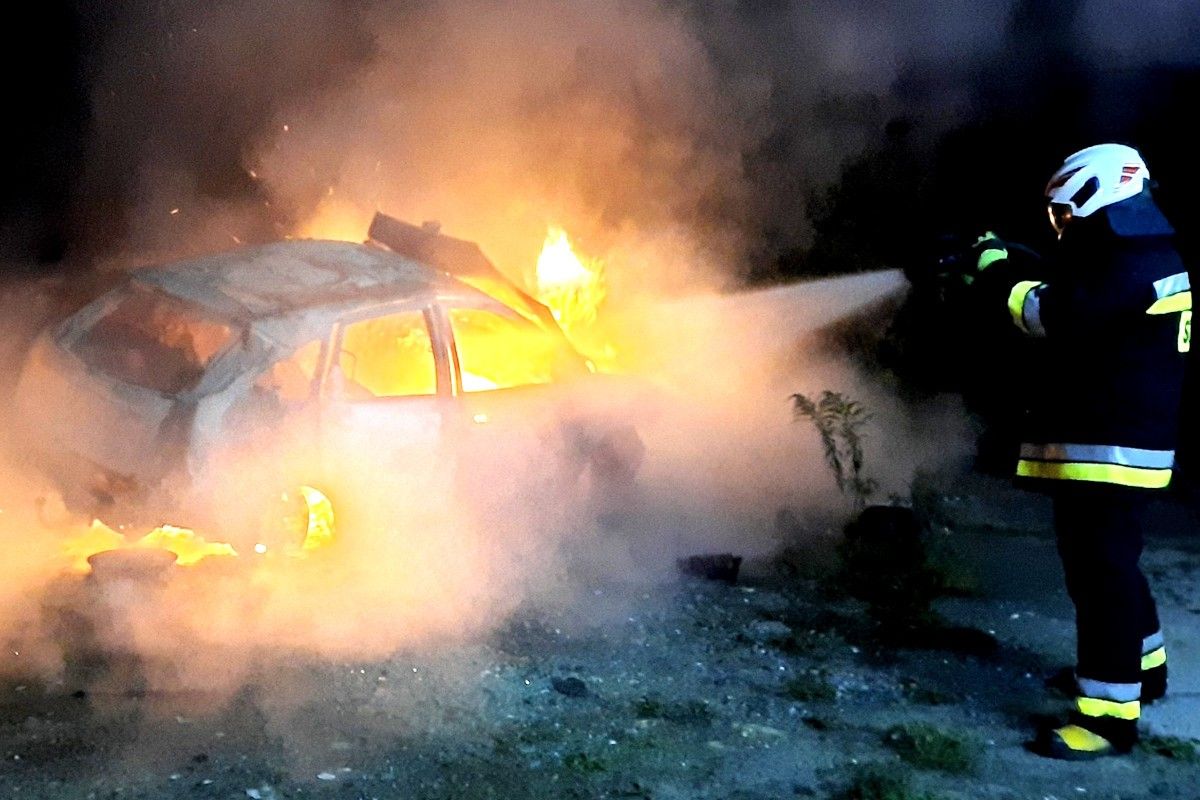 pożar auto strefa