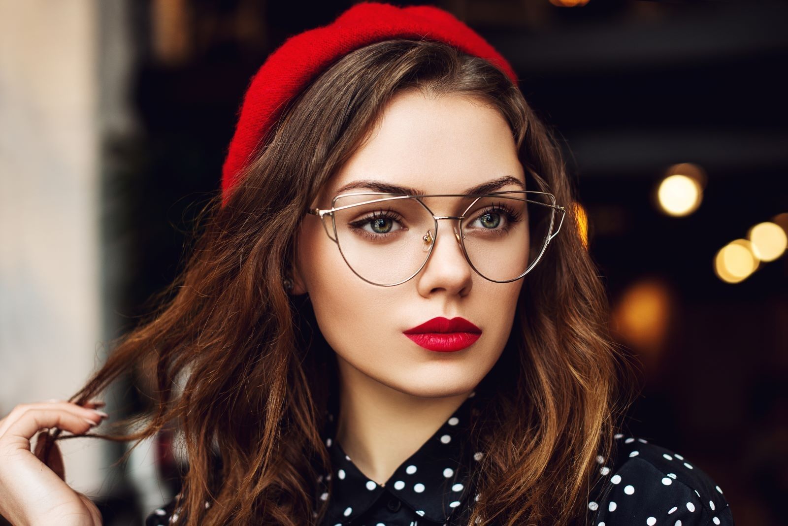 kobieta okulary