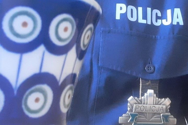 kubek napis policja