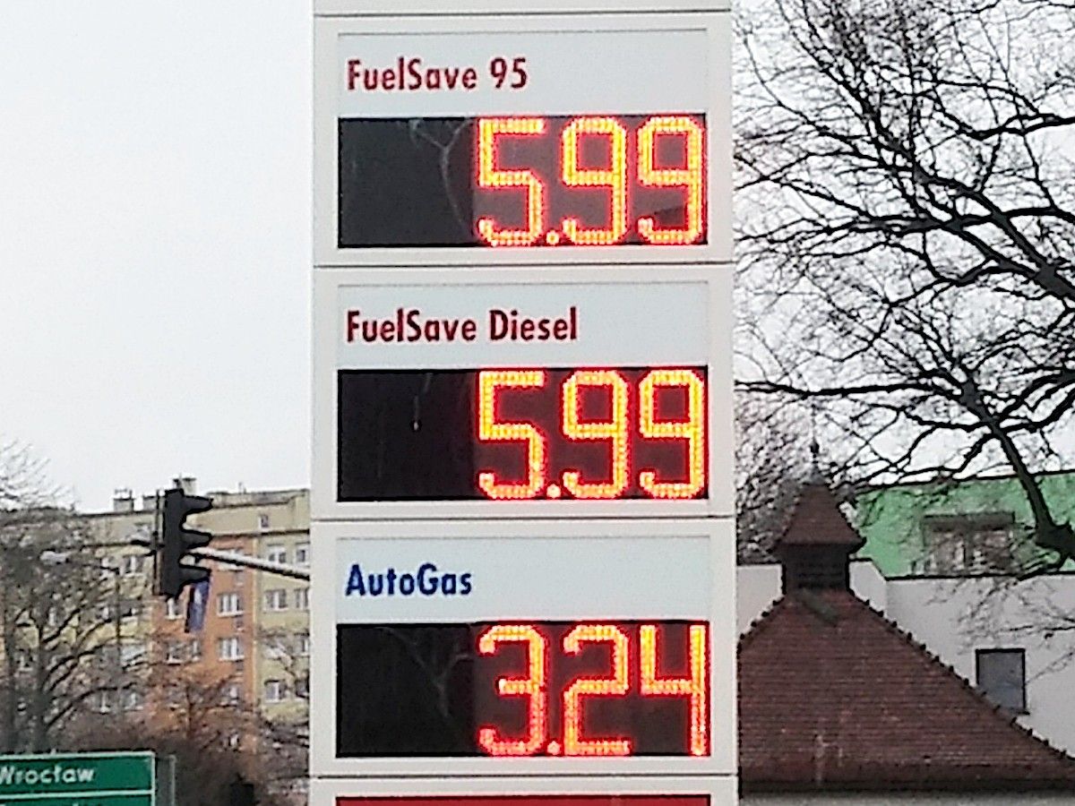 ціни на автозаправній станції Shell