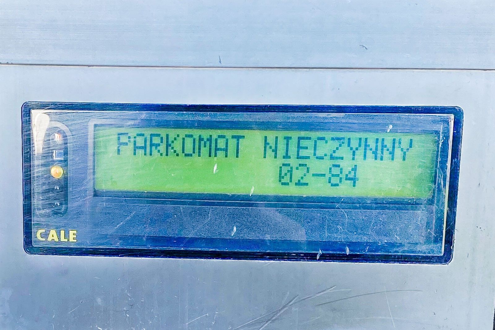 wyświetlacz parkomat