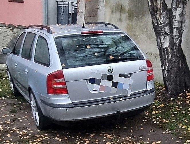 teren zielony auto parkowanie