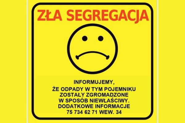 naklejka segregacja