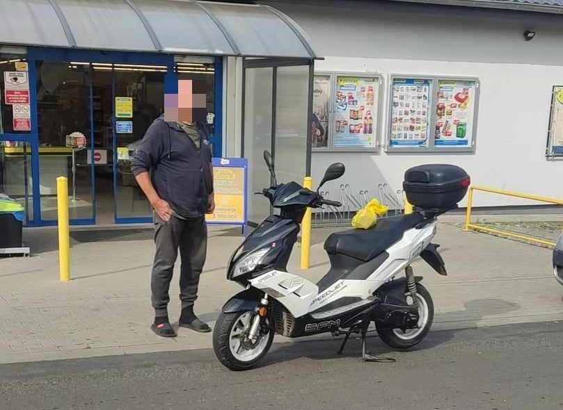 zatrzymanie kierowca skutera kruszyn
