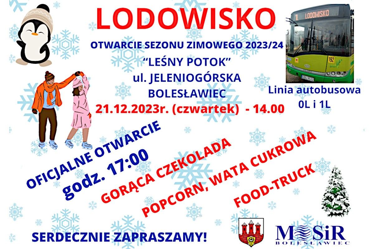 ice rink opening at Leśny Potok
