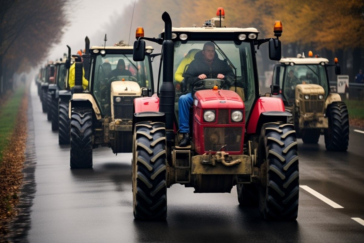 rolnik traktor protest