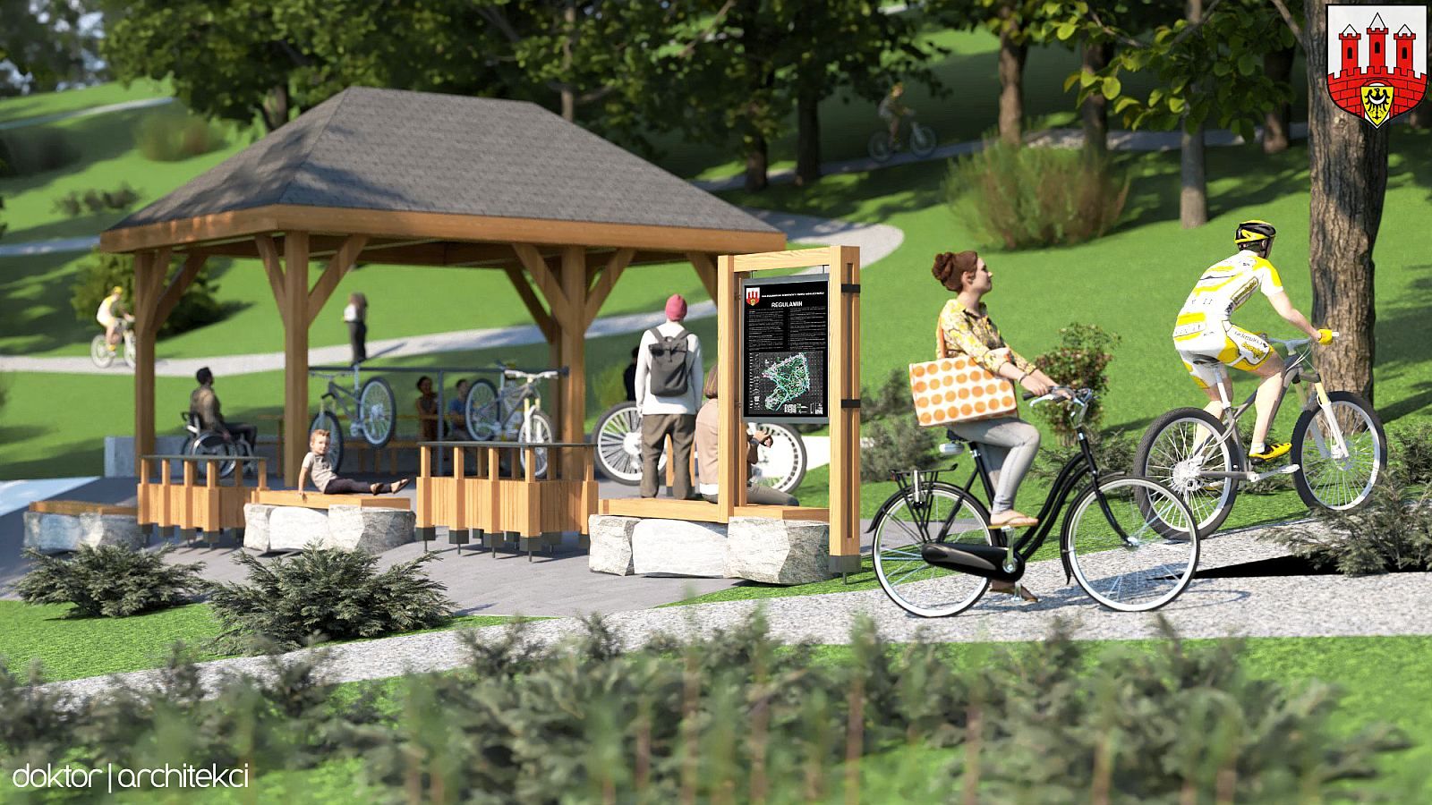 Piastów bike park visualization