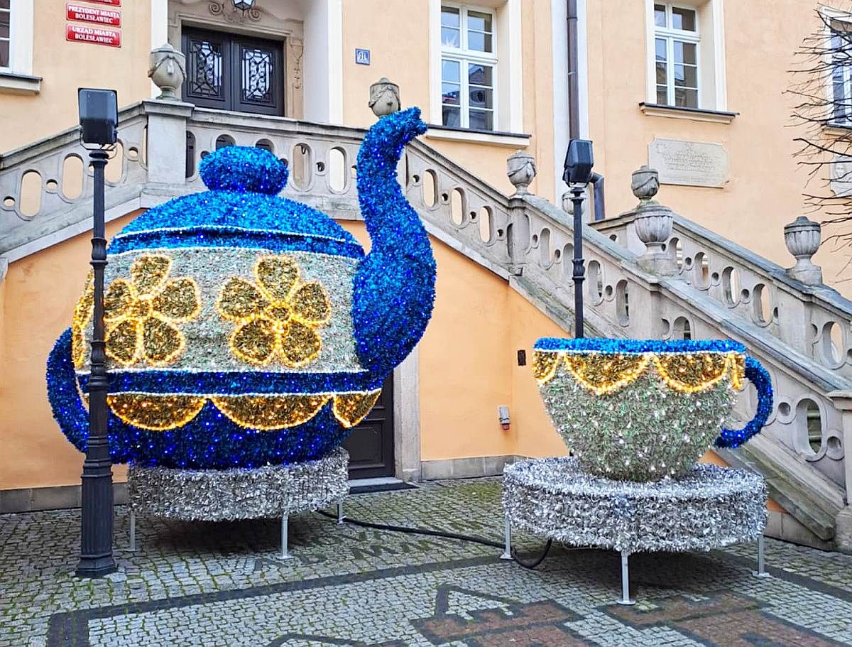 święta dekoracje imbryk filiżanka