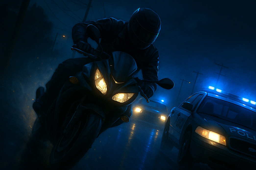 pościg policja motocyklista
