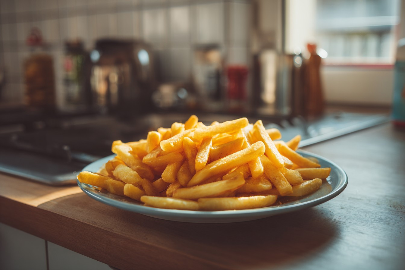 fries food kitchen plate