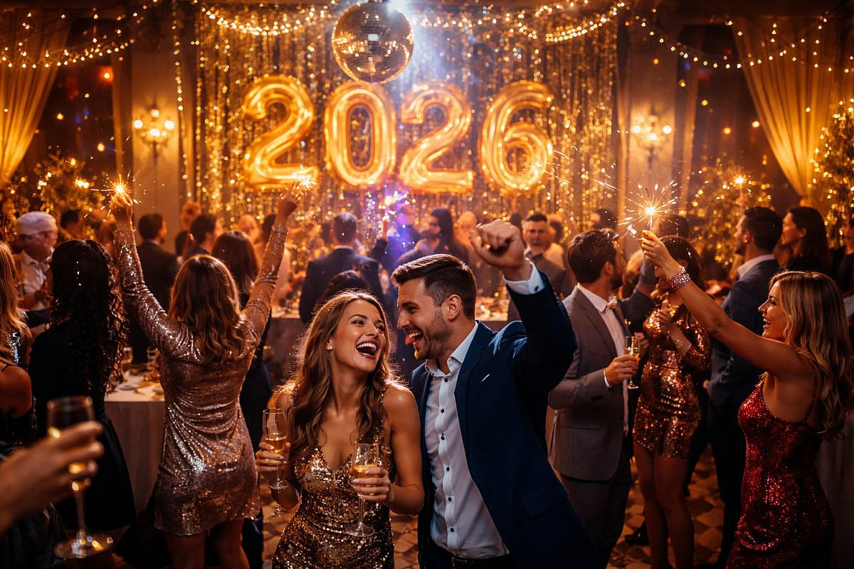 people at a New Year’s Eve party