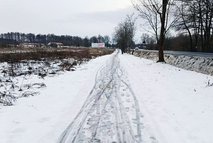 Kościuszki, сніг, тротуар