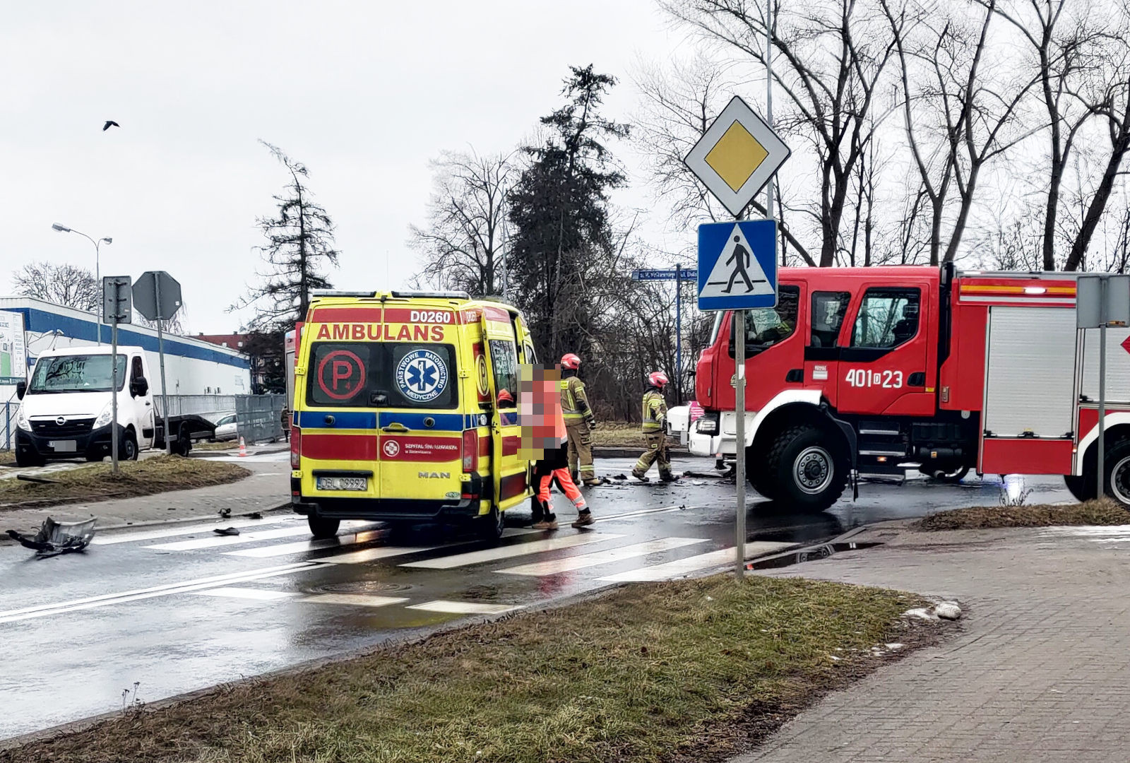zderzenie kolizja dolne młyny wiadukt