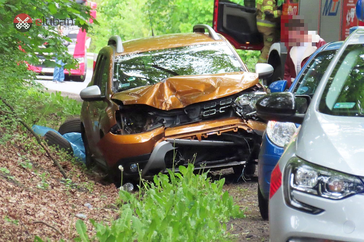 zderzenie auto lubań