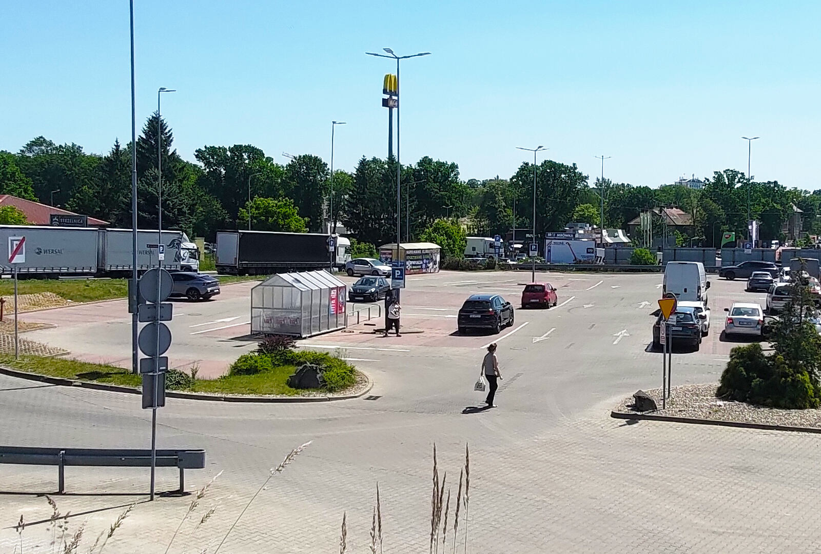 Kaufland car park in Bolesławiec