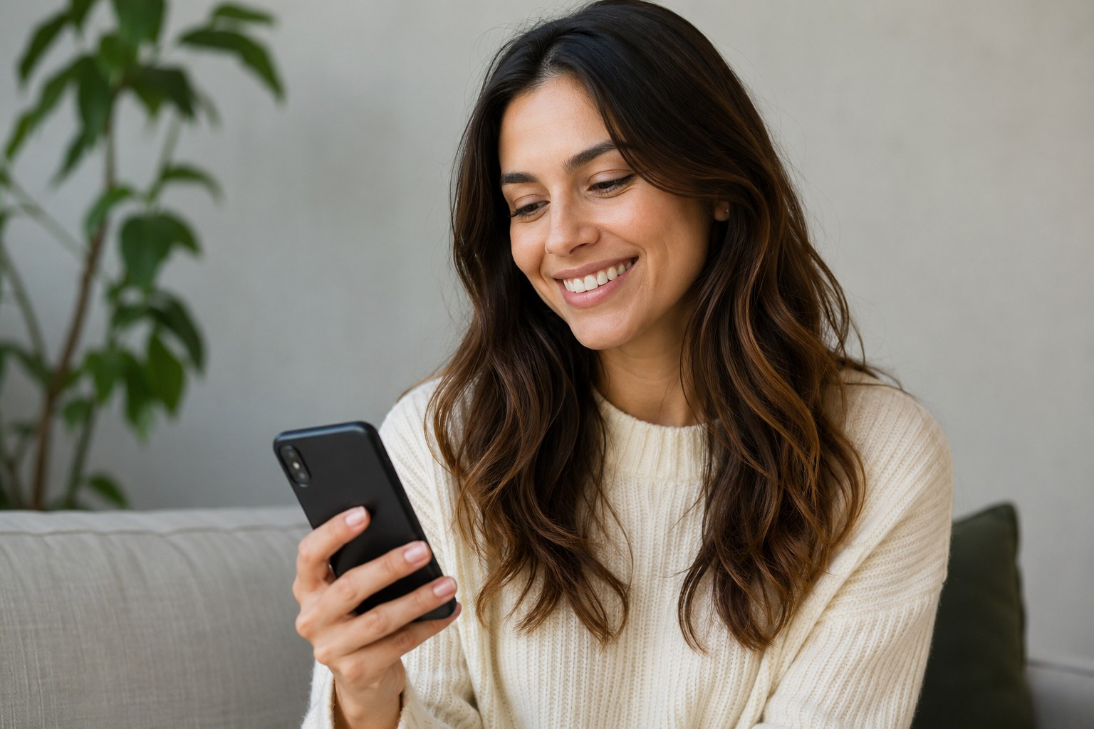 kobieta smartfon