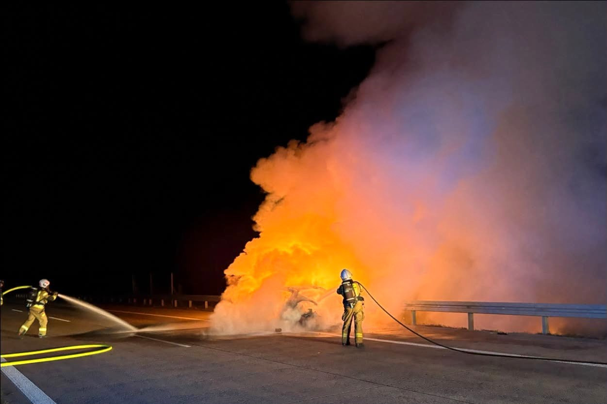 car fire