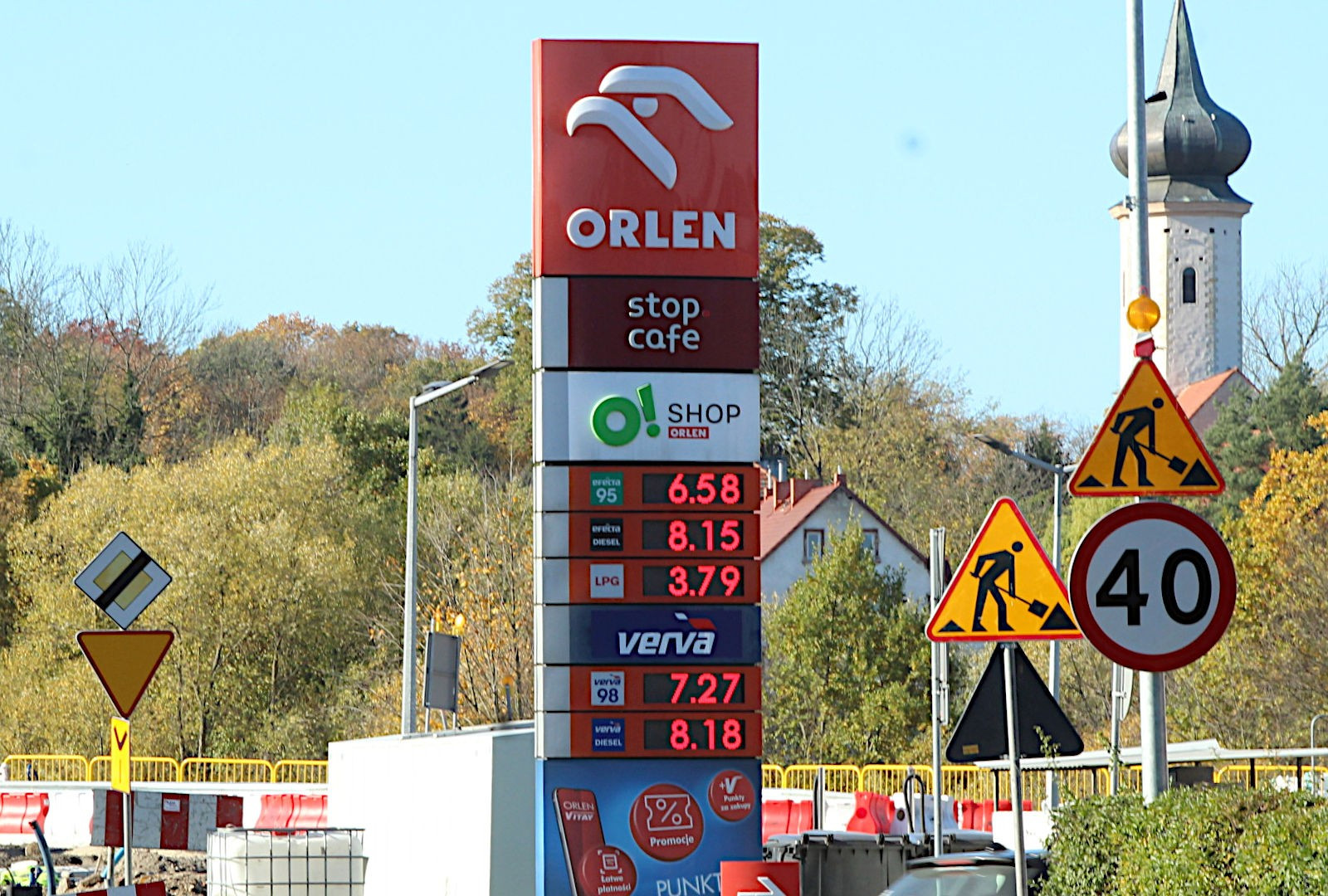 Ceny paliw na stacji Orlen w Bolesławcu z 27 października 2026