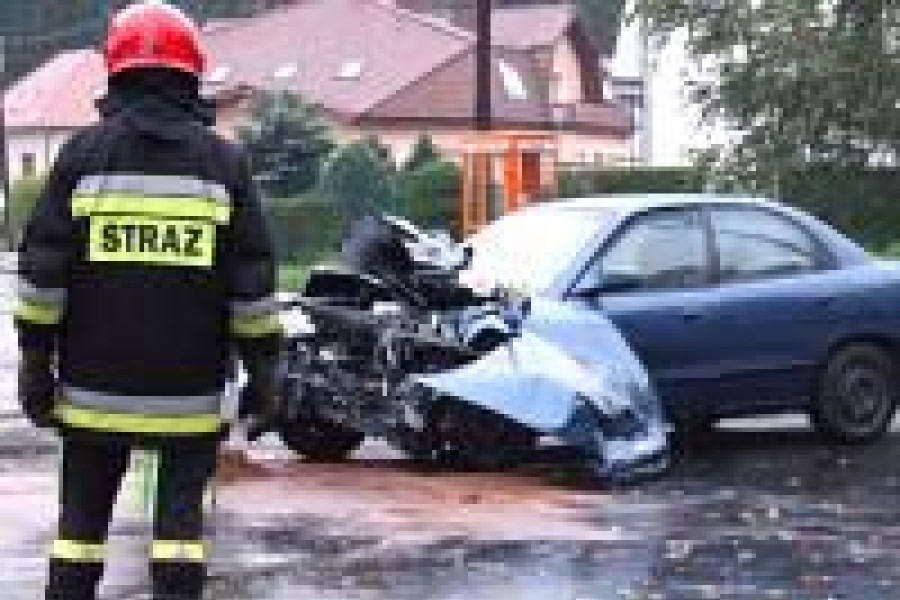 wypadek leśna strażak