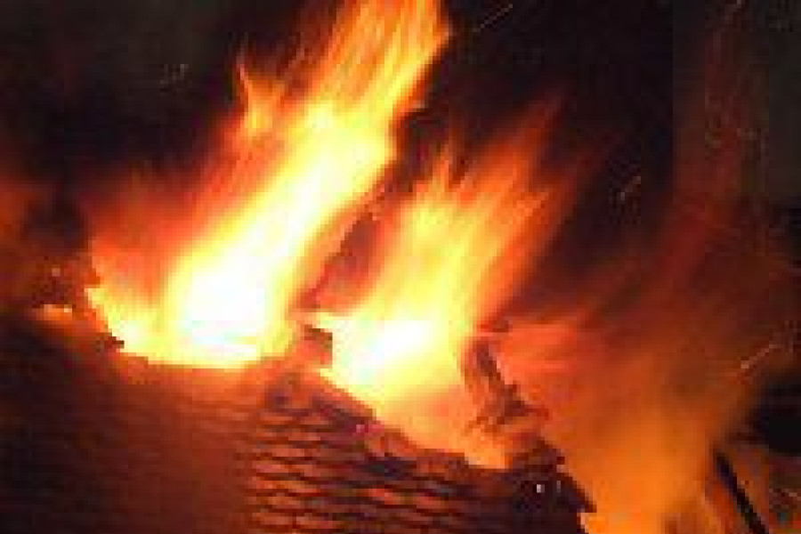 ogień pożar budynek ul. Mostowa straż