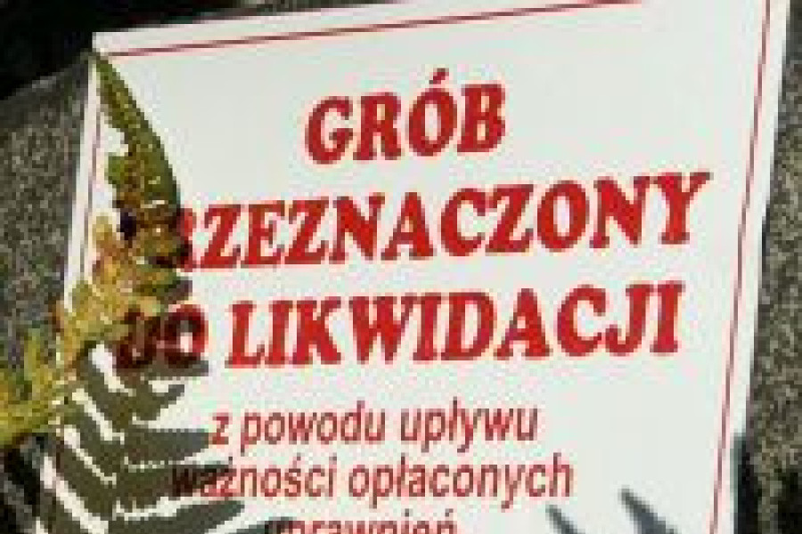 naklejka grób